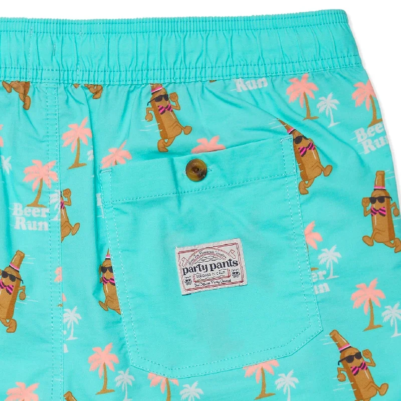 BEER RUN PARTY STARTER SHORT - MINT GREEN