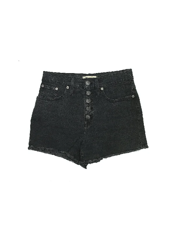 High-Rise Denim Shorts in Medium Wash