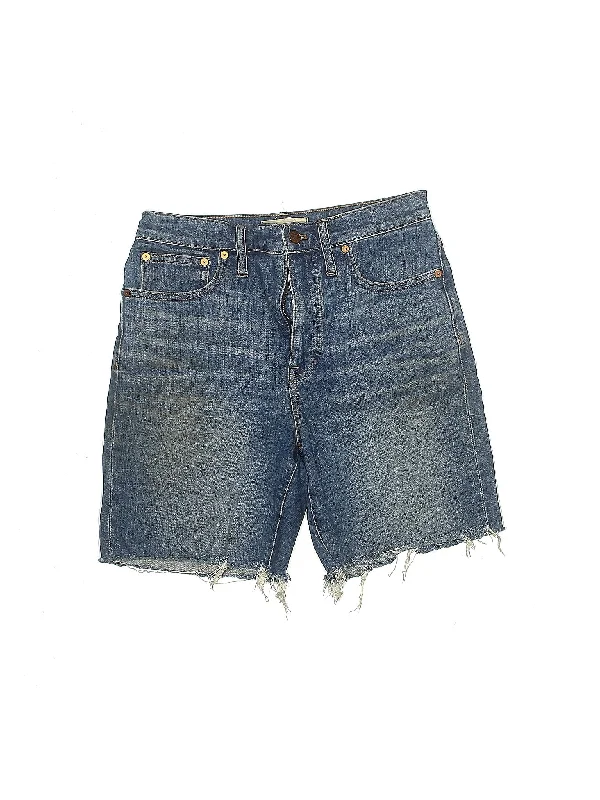 High-Rise Denim Shorts in Medium Wash