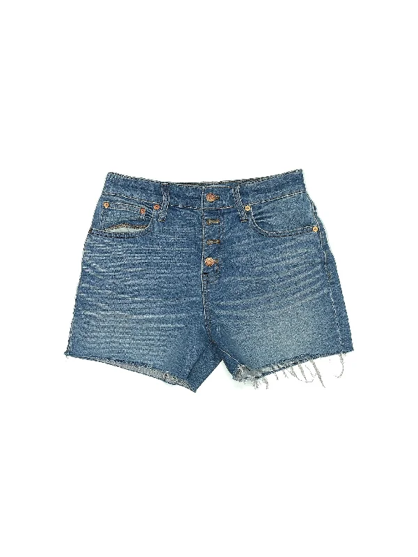 High-Rise Denim Shorts in Medium Wash