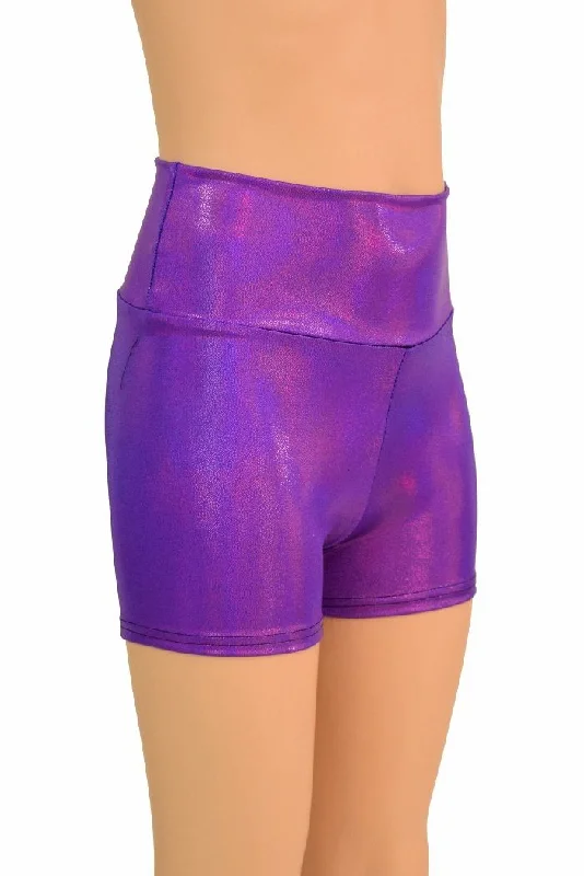 Kids Grape Holo Shorts