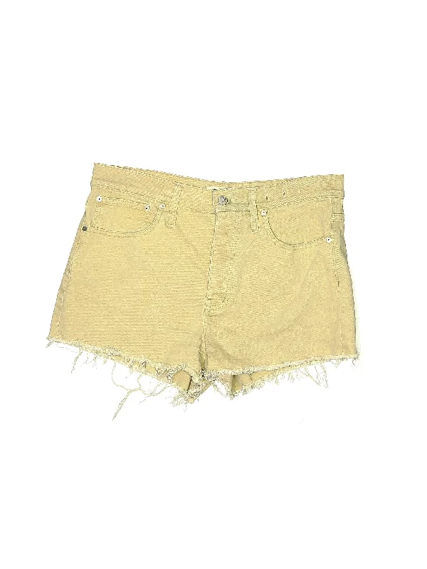 Mid-Rise Denim Shorts in Light Wash