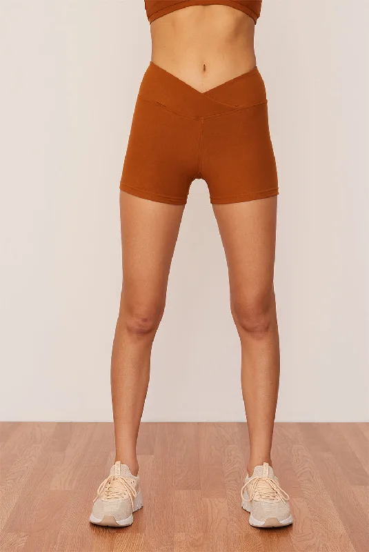 Turmeric Crossover High-Waisted Short