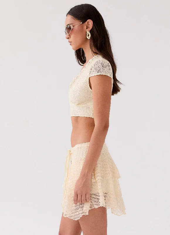 Coconut Cove Mini Skirt - Ivory