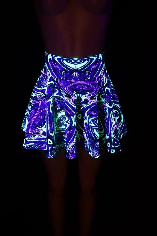 Neon Melt UV GLOW Mini Rave Skirt