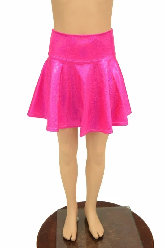 Pink Holo UV GLOW Kids Skirt or Skort