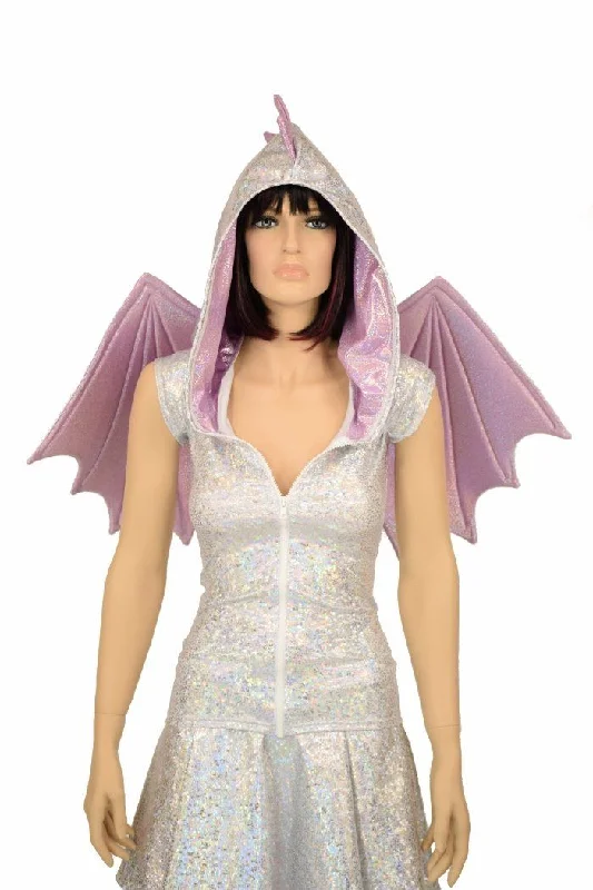 Silvery White Dragon Hoodie & Skirt Set (+Wings & Tail!)