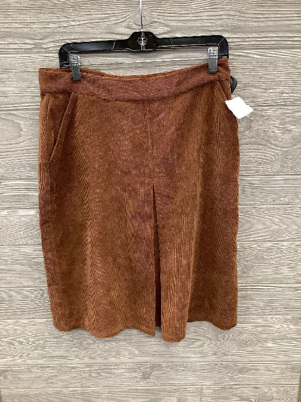 SKIRT MIDI CHRISTOPHER AND BANKS in BROWN, Size: 8PETITE