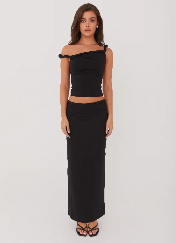 Solace Soul Maxi Skirt - Black