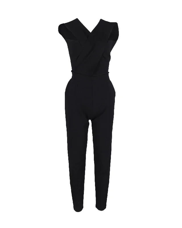 Stella McCartney Open Back Jumpsuit in Black Polyester