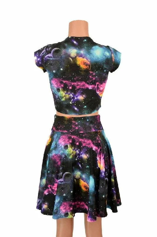 UV Galaxy Crop & Skirt Set