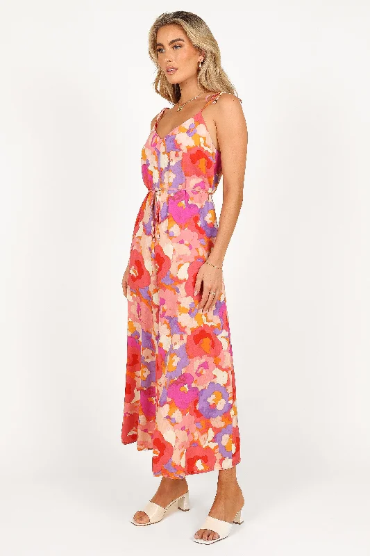 Zahara Wide Leg Jumpsuit - Floral