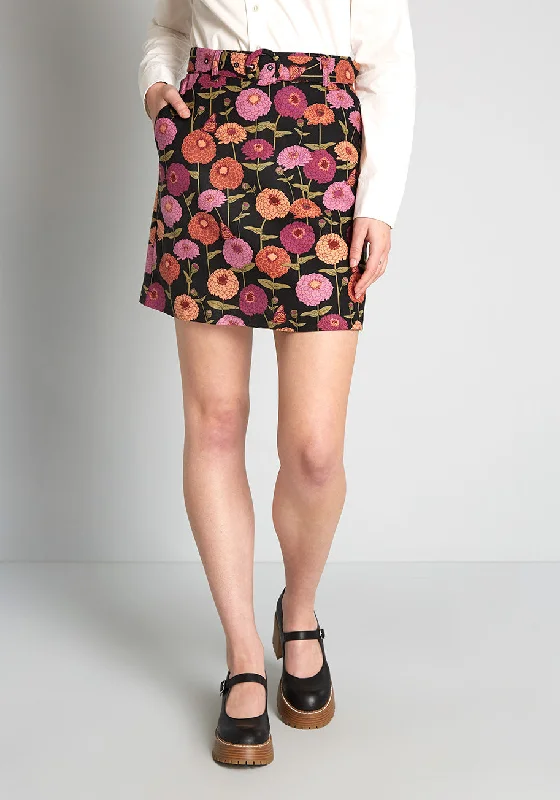 Zinnias For The Win Mini Skirt