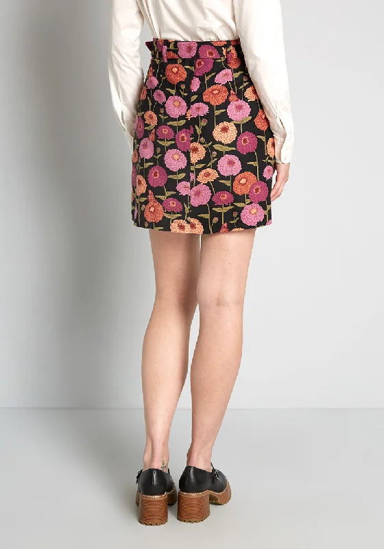 Zinnias For The Win Mini Skirt