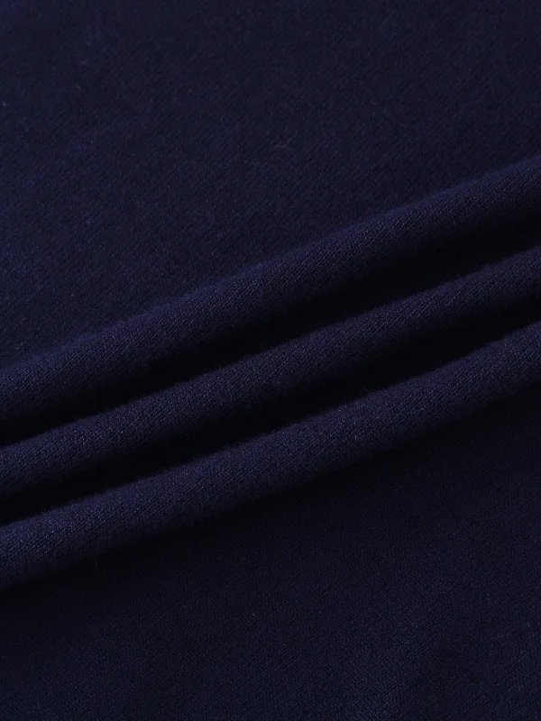 Basic Crew Sweater 3Q-Dark Navy