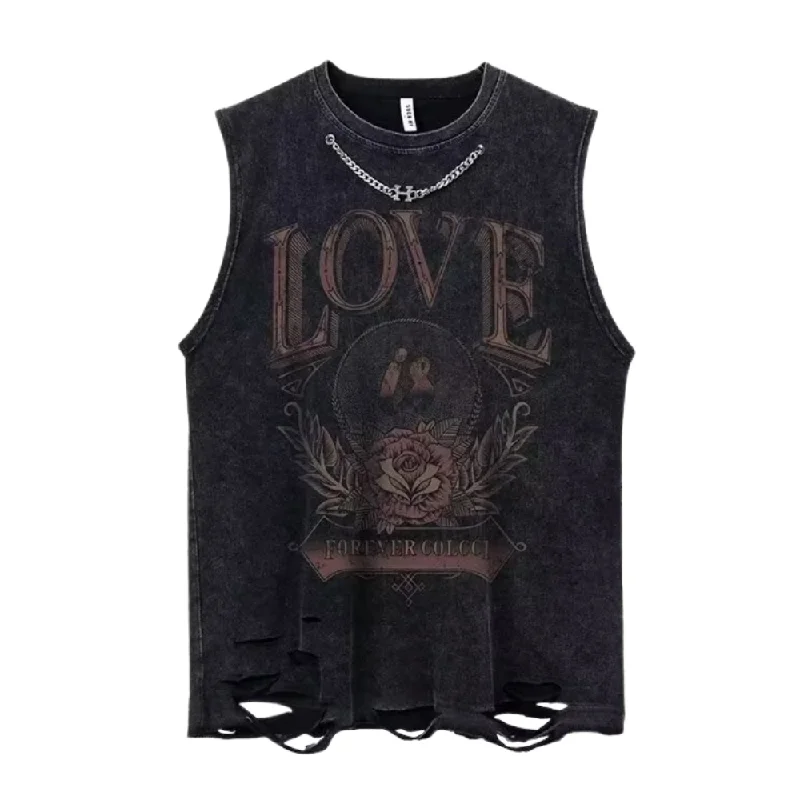 High Street Love Letter Washed Vest