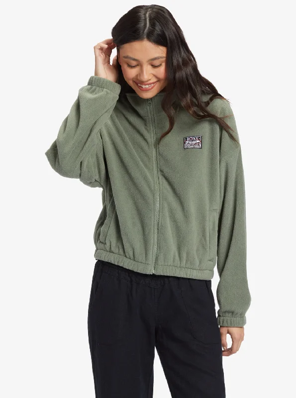 Dawn To Dusk Full Zip Fleece - Agave Green