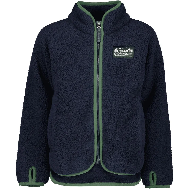 Didriksons Navy Gibbs Kids Fullzip Fleece Jacket 2