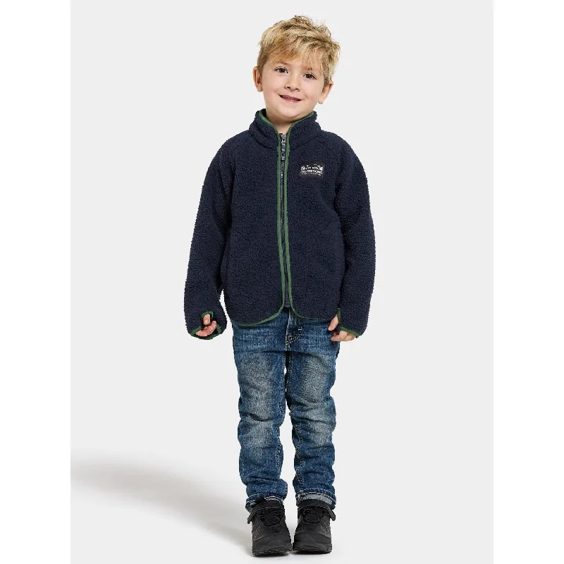 Didriksons Navy Gibbs Kids Fullzip Fleece Jacket 2