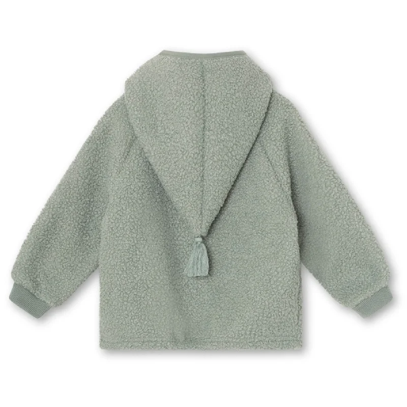 Mini A ture Pale Green Liff Teddy Fleece Jacket