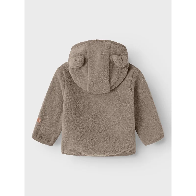 Name It Desert Taupe Meeko Fleece Jacket