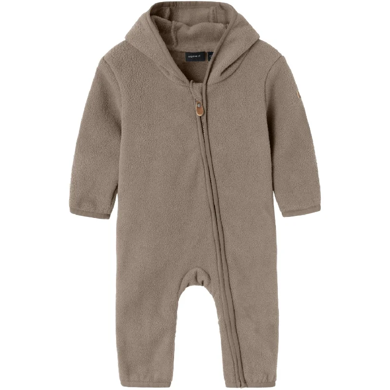 Name It Desert Taupe Meeko Fleece Suit