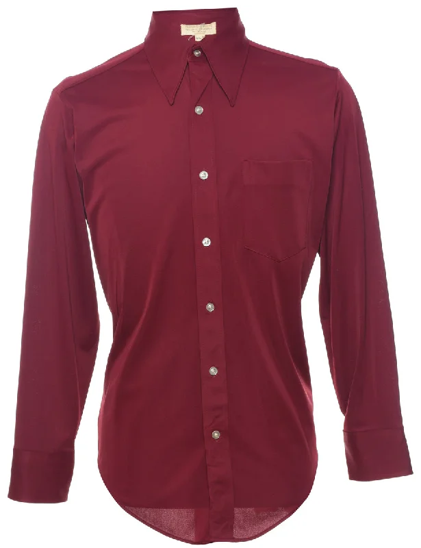 1970s Maroon Shirt - M