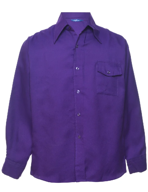 1970s Purple Shirt - M