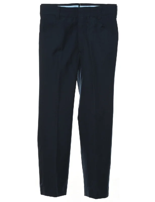 1970s Straight-Fit Black Trousers - W31 L28