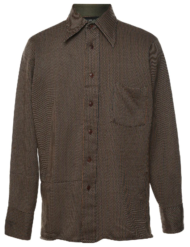 1970s Van Heusen Brown Shirt - M