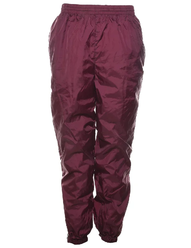 1980s Maroon Track Pants - W32 L31