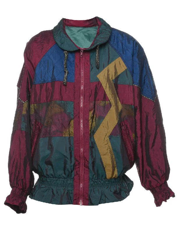 1980s Multi-Colour Zip-Front Jacket - L