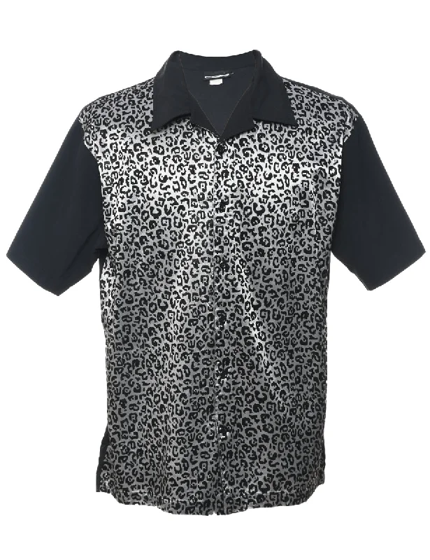 1990s Animal Print Shirt - L