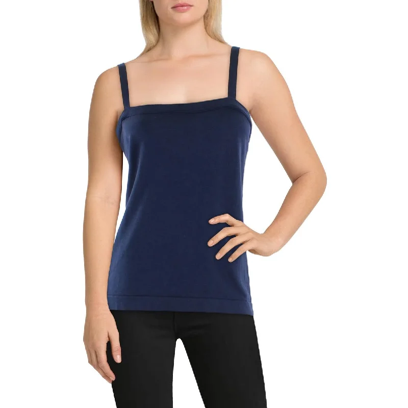 Anne Klein Womens Square Neck Knit Tank Top Sweater