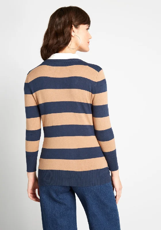 Charter School Striped Cardigan