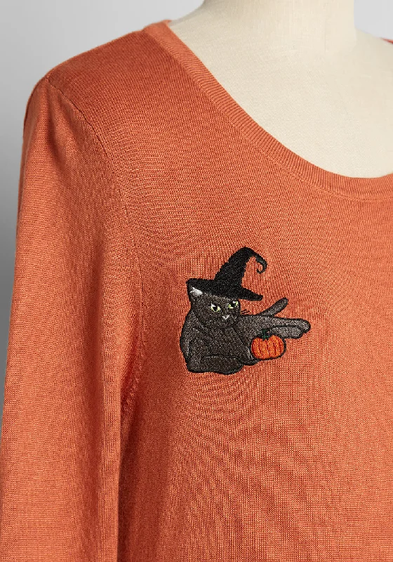 ModCloth x Collectif Practicing Witch Cat Sweater