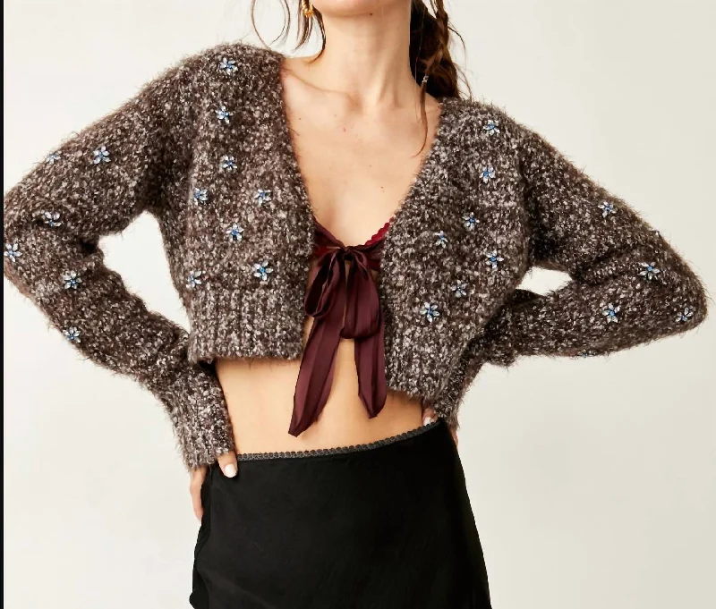 Twinkle Cardi In Hot Fudge Combo