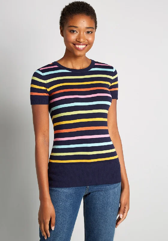 Virtue Of Vibrancy Short Sleeve Sweater