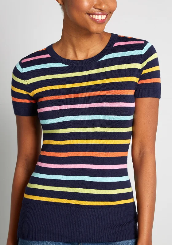 Virtue Of Vibrancy Short Sleeve Sweater