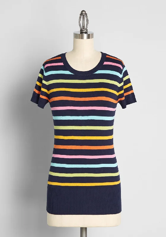 Virtue Of Vibrancy Short Sleeve Sweater