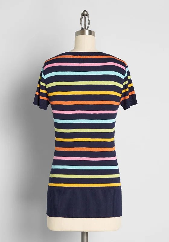 Virtue Of Vibrancy Short Sleeve Sweater