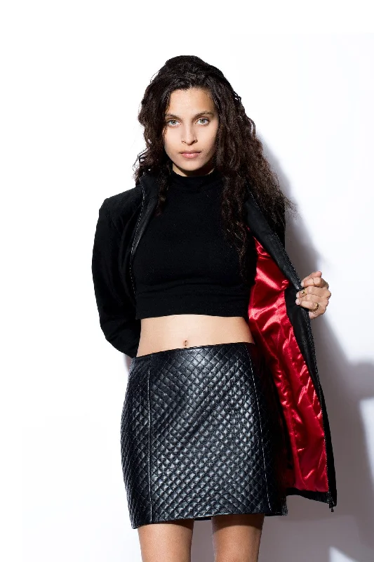 Women's West Coast Leather Quilted Skirt